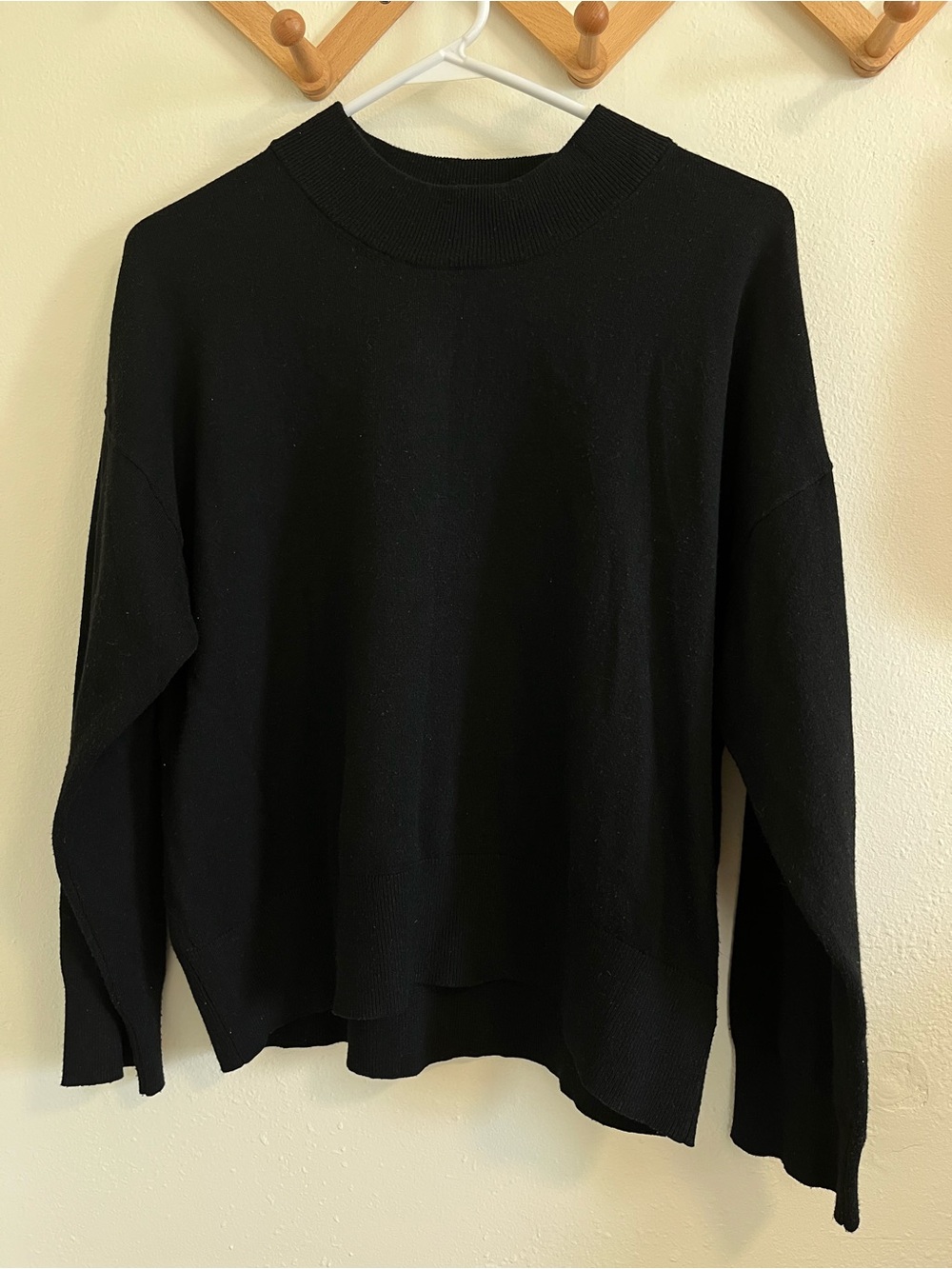Classic Black Women's Mock Neck Sweater